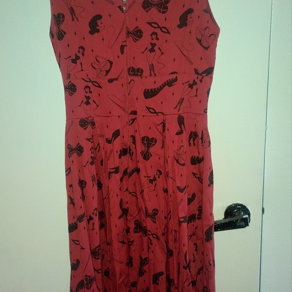 Deadly Dames Fetish Print Tie Me Up Dress Medium - Picture 6 of 6